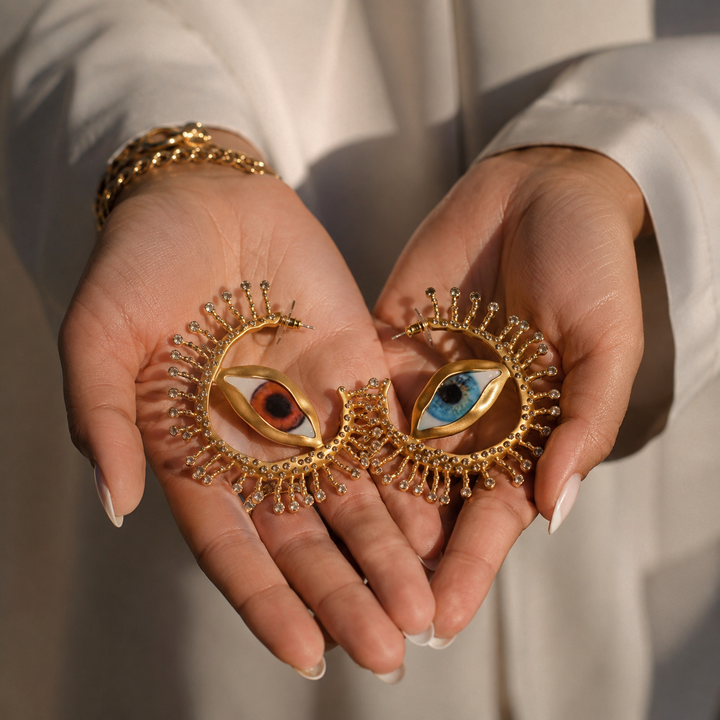 Maria - Starry Eye Hoops