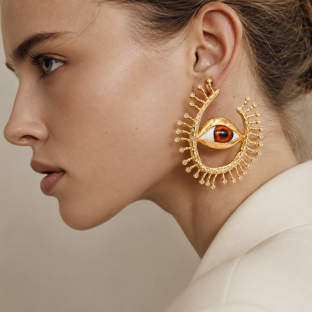 Maria - Starry Eye Hoops