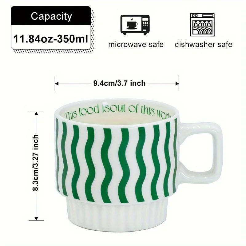 Grid & Wave - The Ceramic Cup