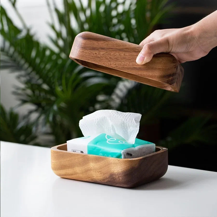Nature's - Walnut Wooden Tissue Box