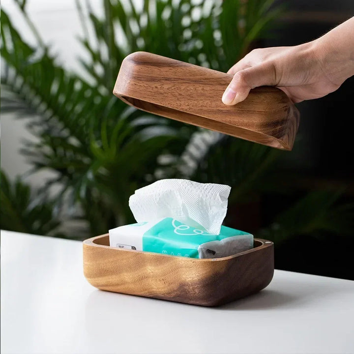Nature's - Walnut Wooden Tissue Box
