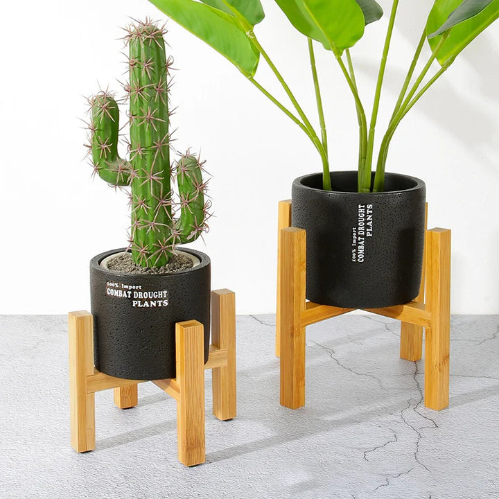 Elegant Bamboo Wood Planter