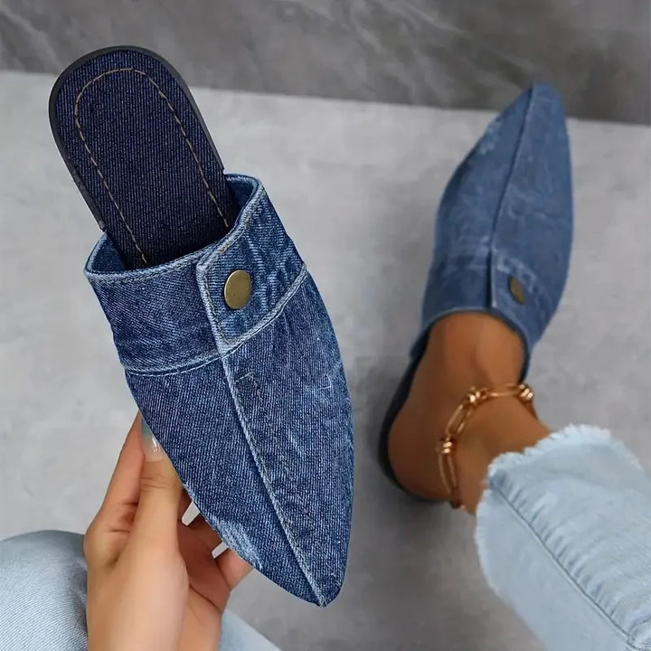 Selene Skye Denim Mules