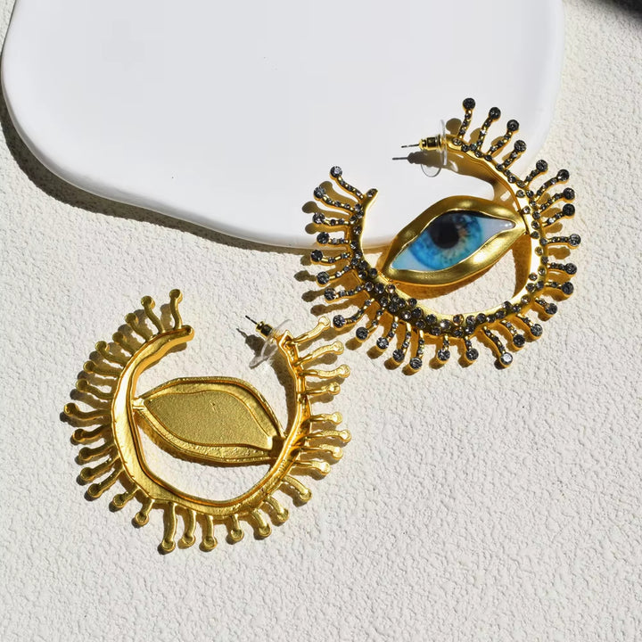 Maria - Starry Eye Hoops
