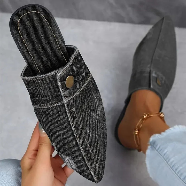 Selene Skye Denim Mules