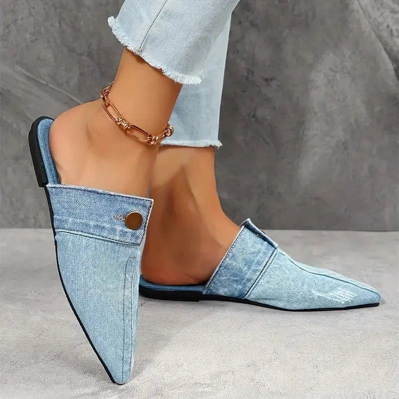 Selene Skye Denim Mules