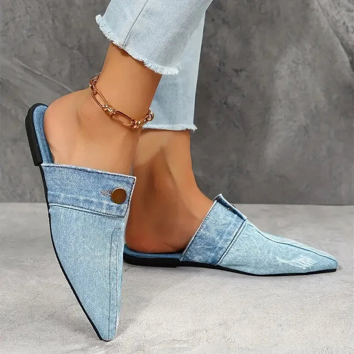 Selene Skye Denim Mules