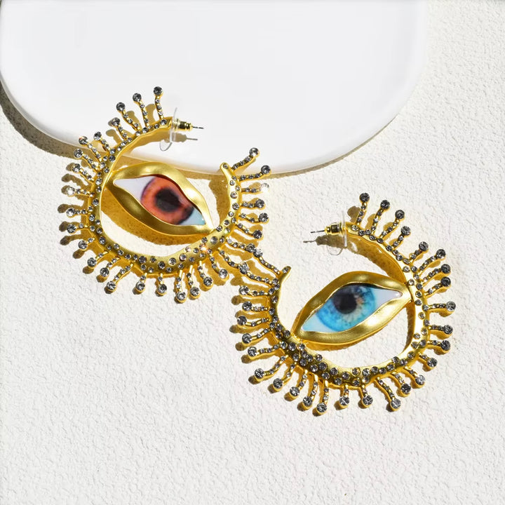 Maria - Starry Eye Hoops