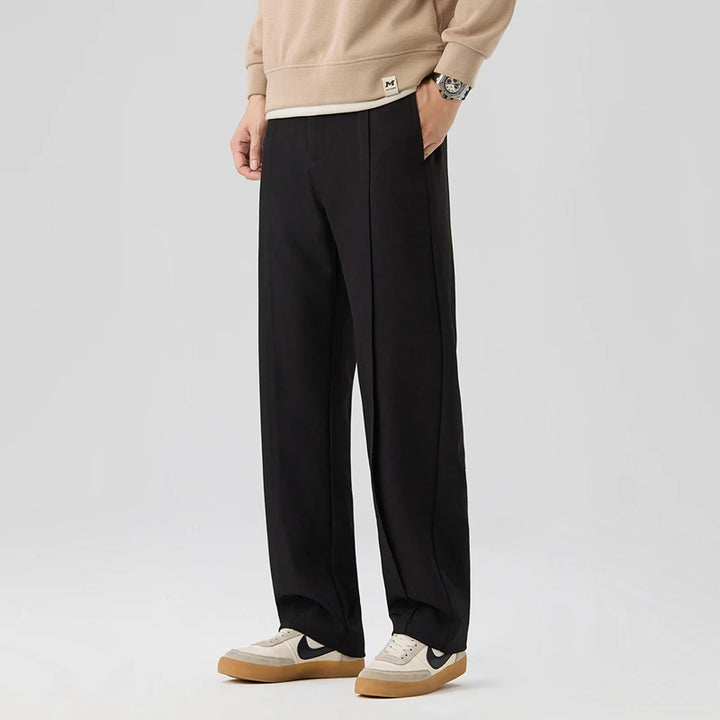 Men's Straight-Fit Pleated Pants
