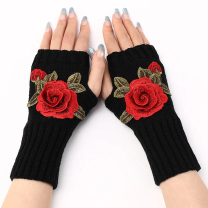 Appassionato Embroidered Knit Wool Gloves