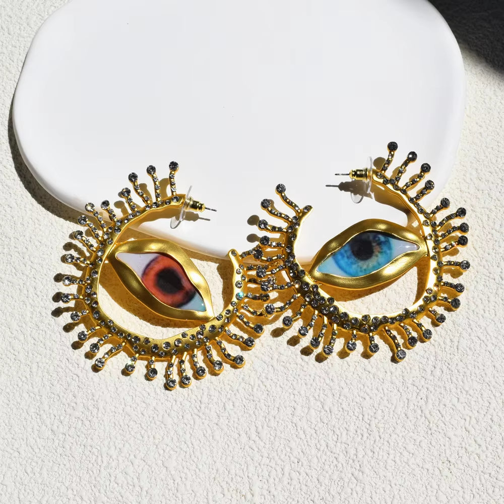 Maria - Starry Eye Hoops