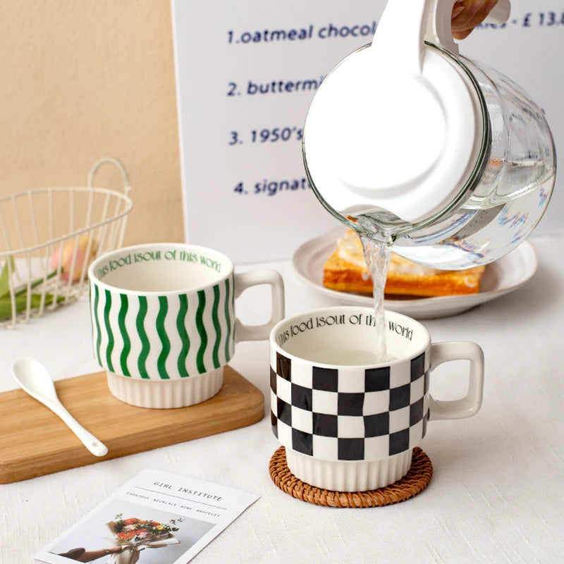 Grid & Wave - The Ceramic Cup