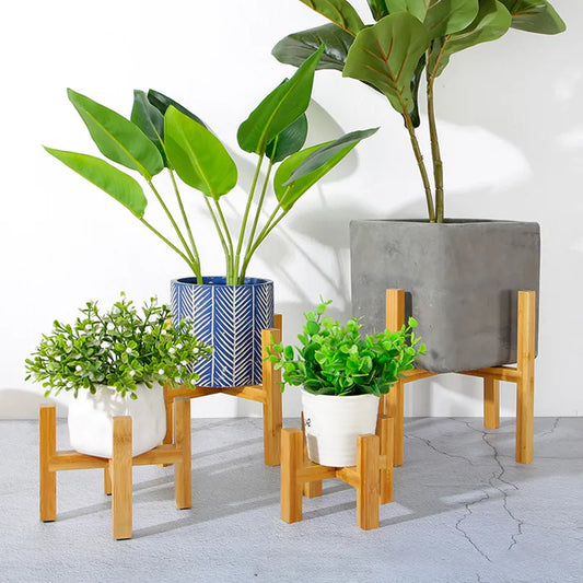 Elegant Bamboo Wood Planter