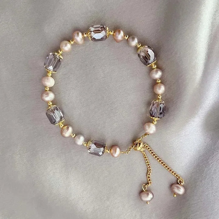 Lustrous - Women Pearl & Crystal Bracelet