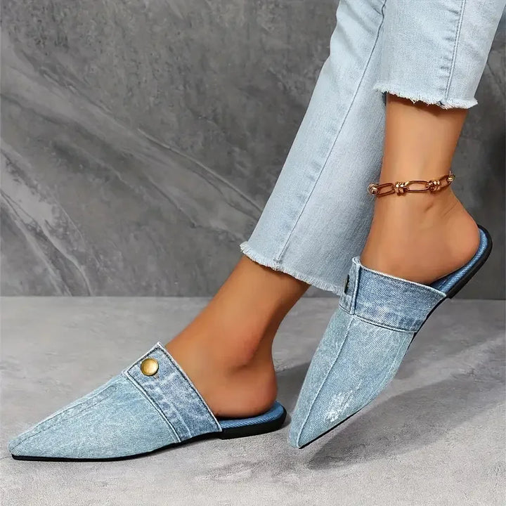 Selene Skye Denim Mules