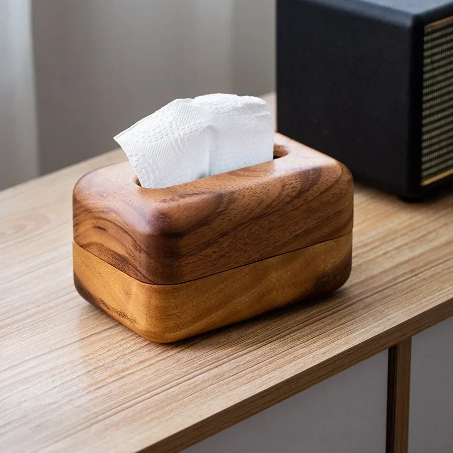 Walnut Tissue Box Nature's - Walnut Wooden Tissue Box – Harriet Ark