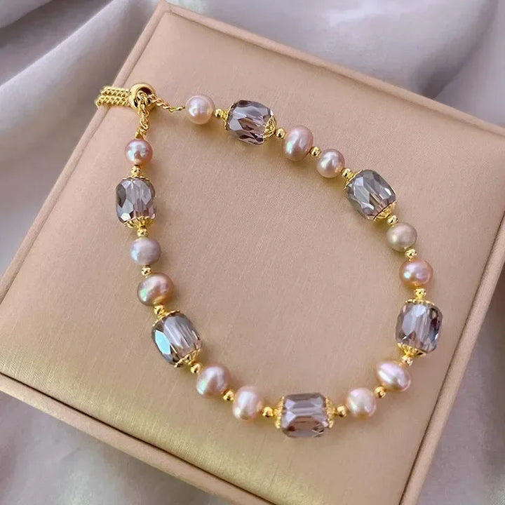 Lustrous - Women Pearl & Crystal Bracelet
