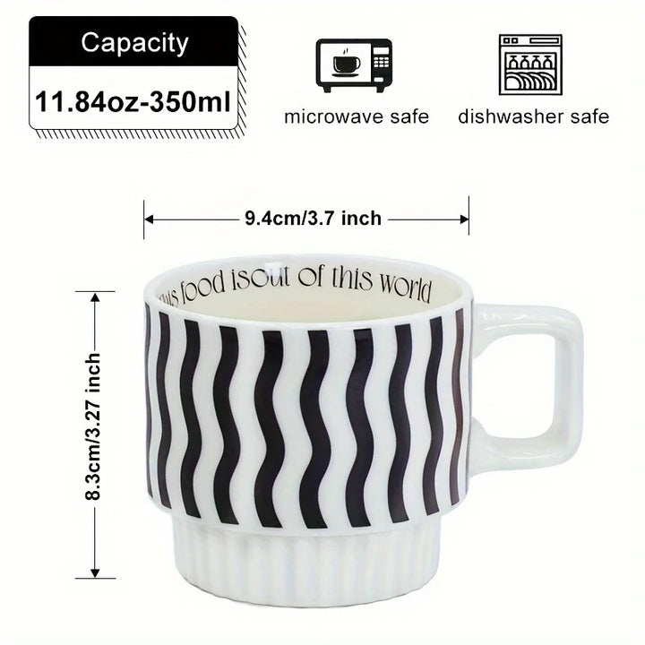 Grid & Wave - The Ceramic Cup