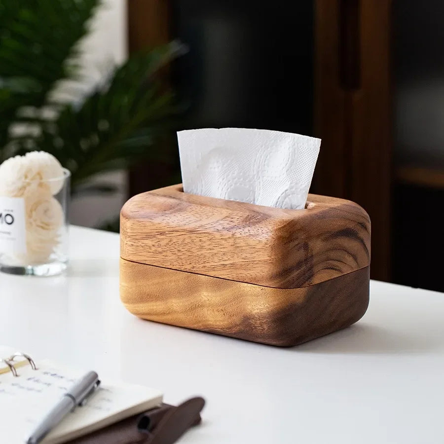 Walnut Tissue Box Nature's - Walnut Wooden Tissue Box – Harriet Ark