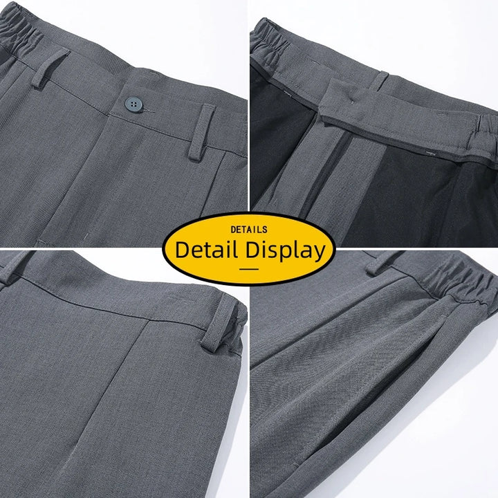 Men's Straight-Fit Pleated Pants