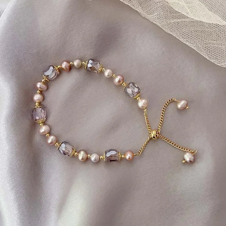 Lustrous - Women Pearl & Crystal Bracelet