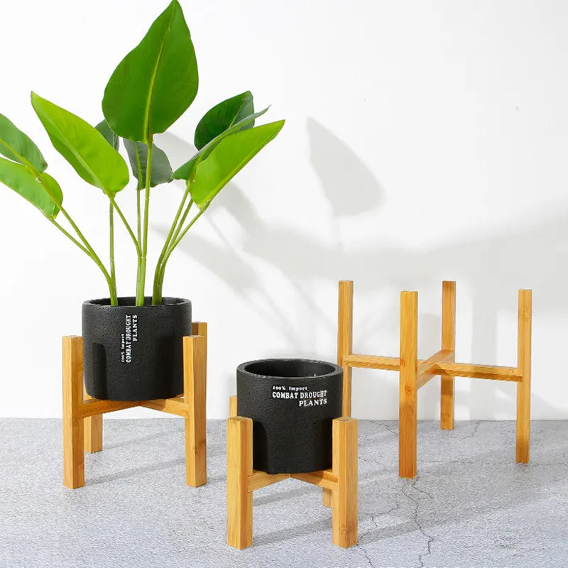 Elegant Bamboo Wood Planter