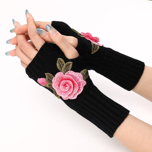 Appassionato Embroidered Knit Wool Gloves