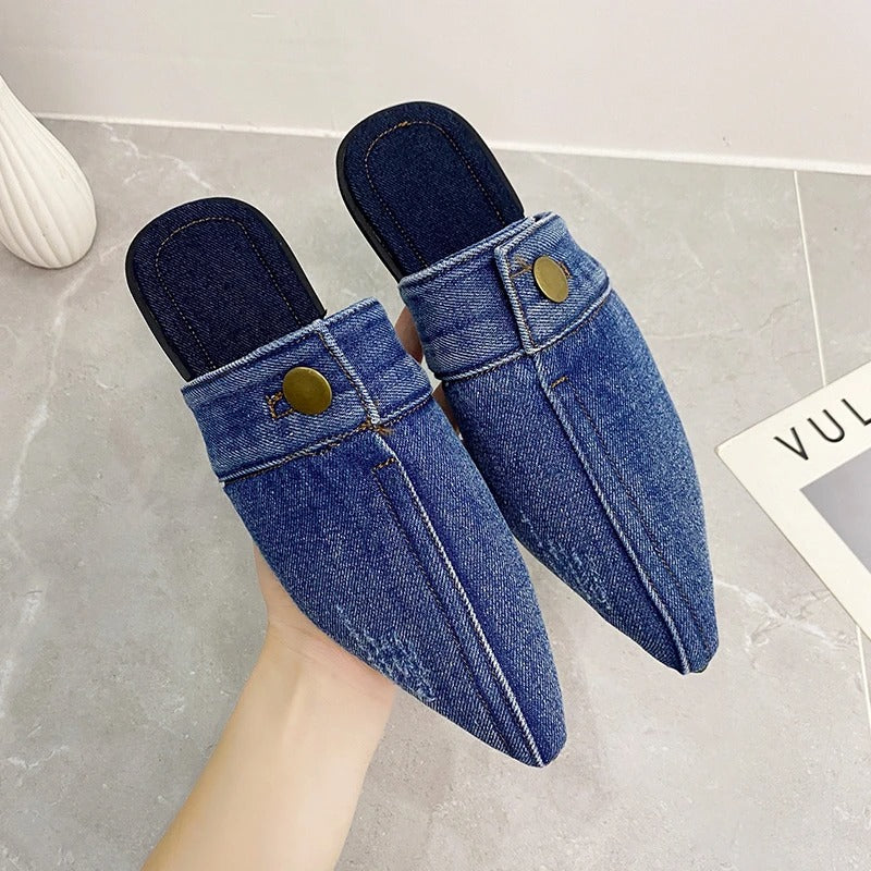 Selene Skye Denim Mules