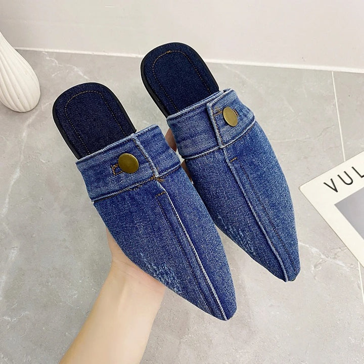 Selene Skye Denim Mules
